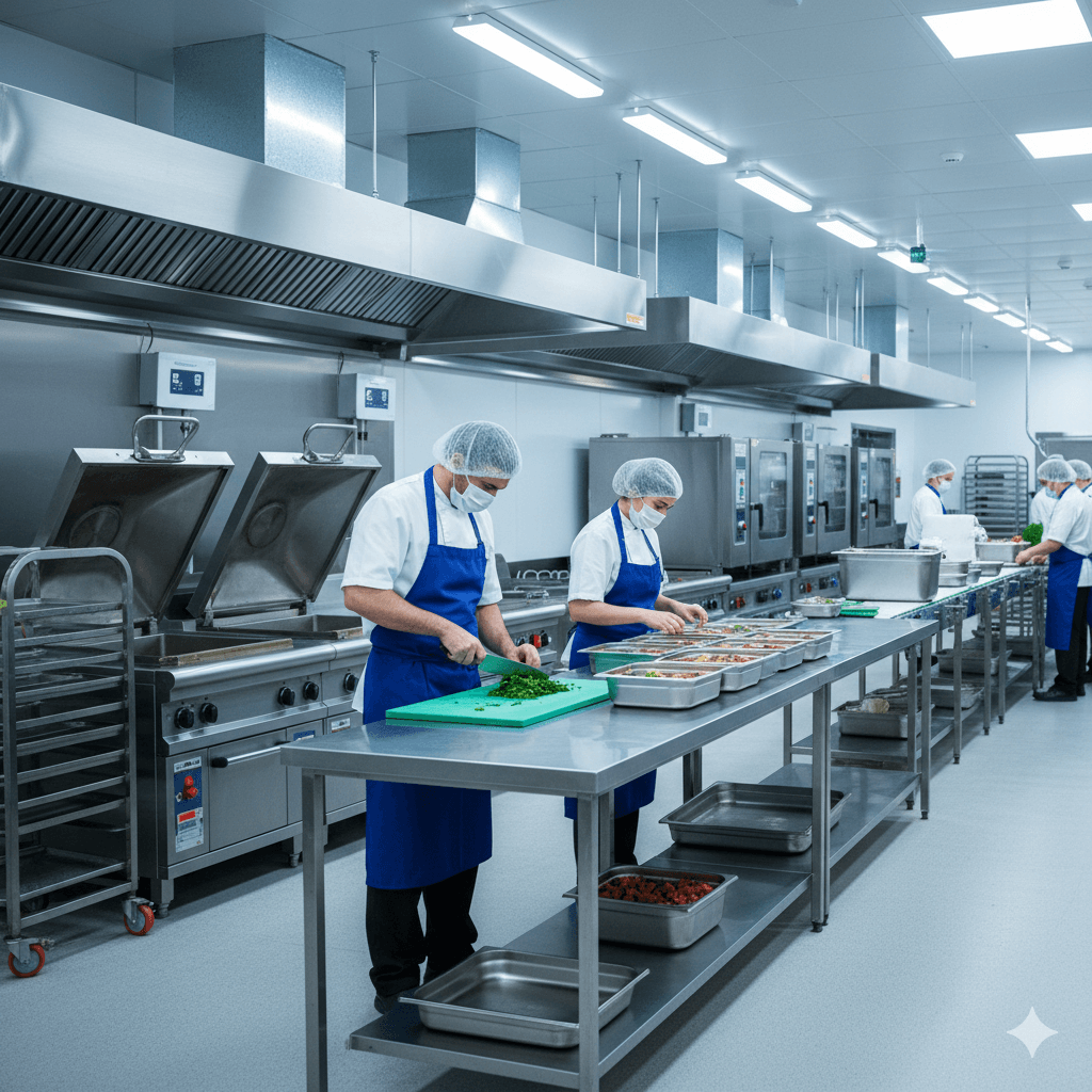 Équipe Traiteur Brossard en cuisine