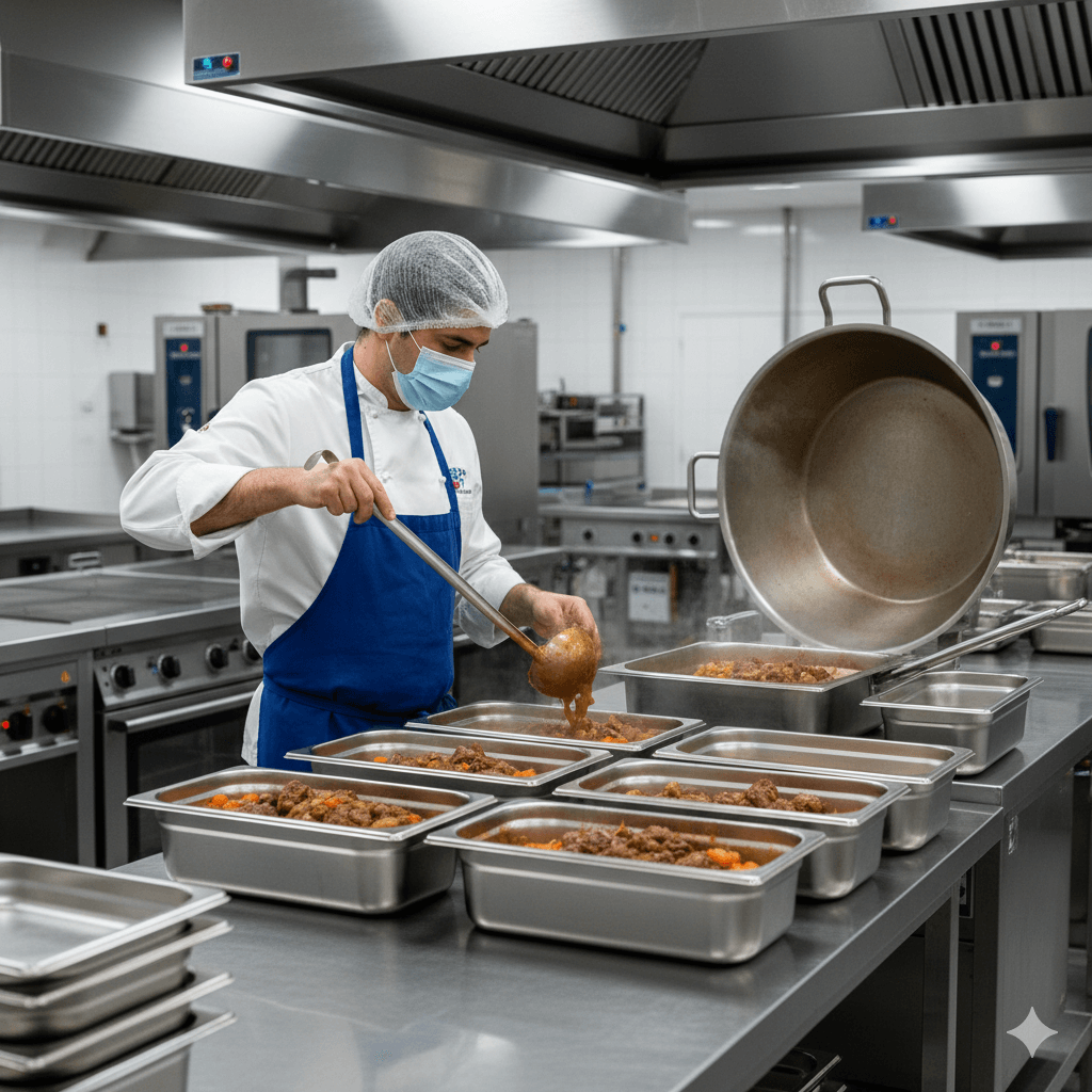 Préparation des plats en cuisine
